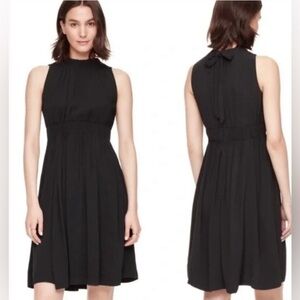 Kate Spade Black Rio Crepe Tie Back Dress Size 2